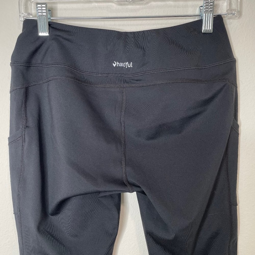 Handful Wi-Thi Mid-Rise Pocketed Legging Tight Running Workout Booya Black